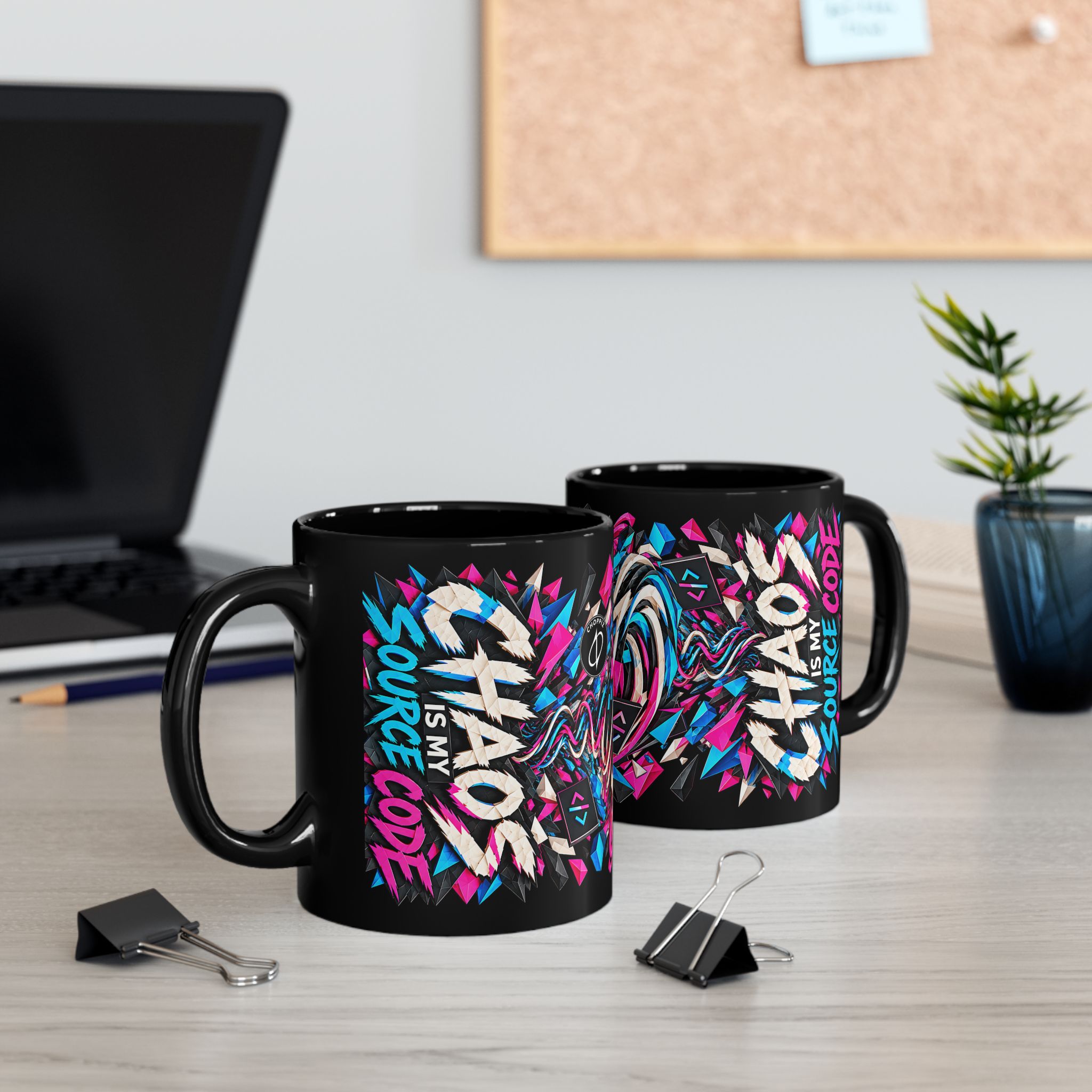 Chaos Is My Source Code Dev Mug - Image 5